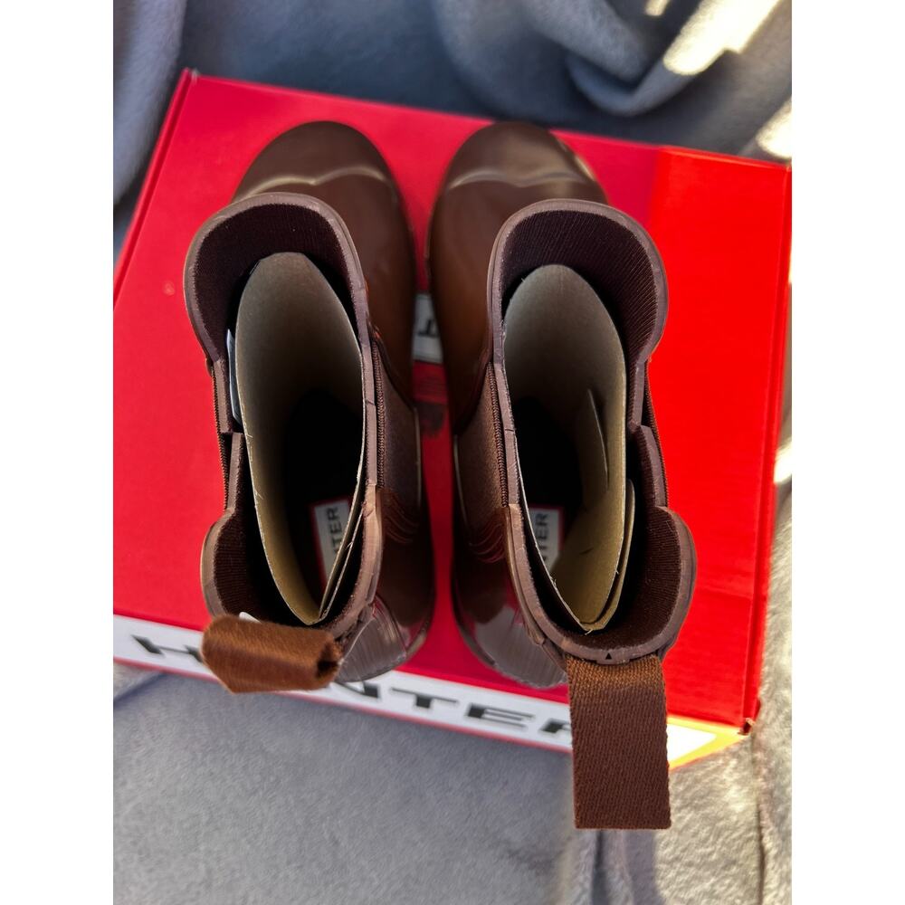 Hunter Original Chelsea Gloss Women’s 7 Brown Bolt Boots WFS2078RGL New in Box - Picture 6 of 8